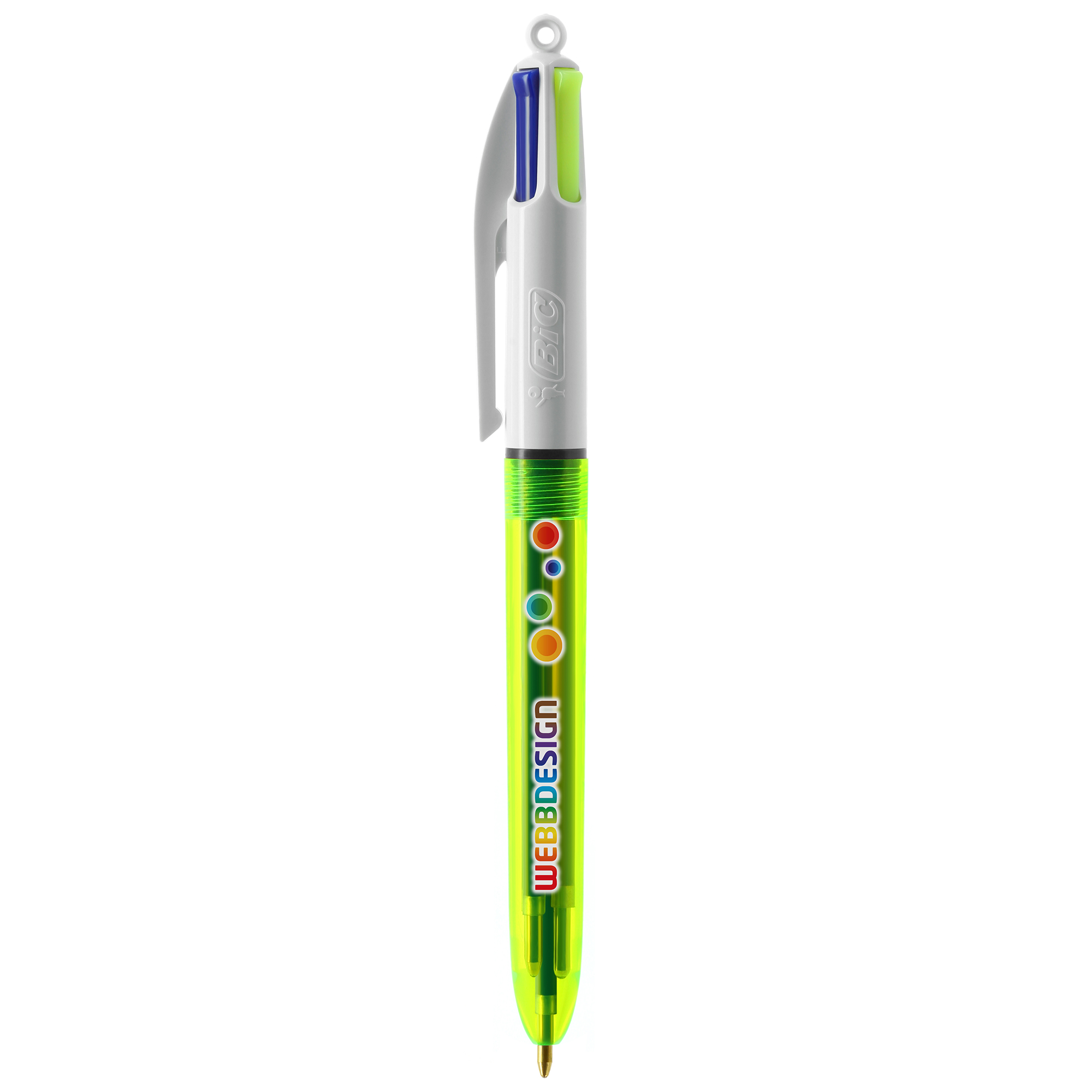 Bolígrafo Bic 4 colours Fluo personalizable